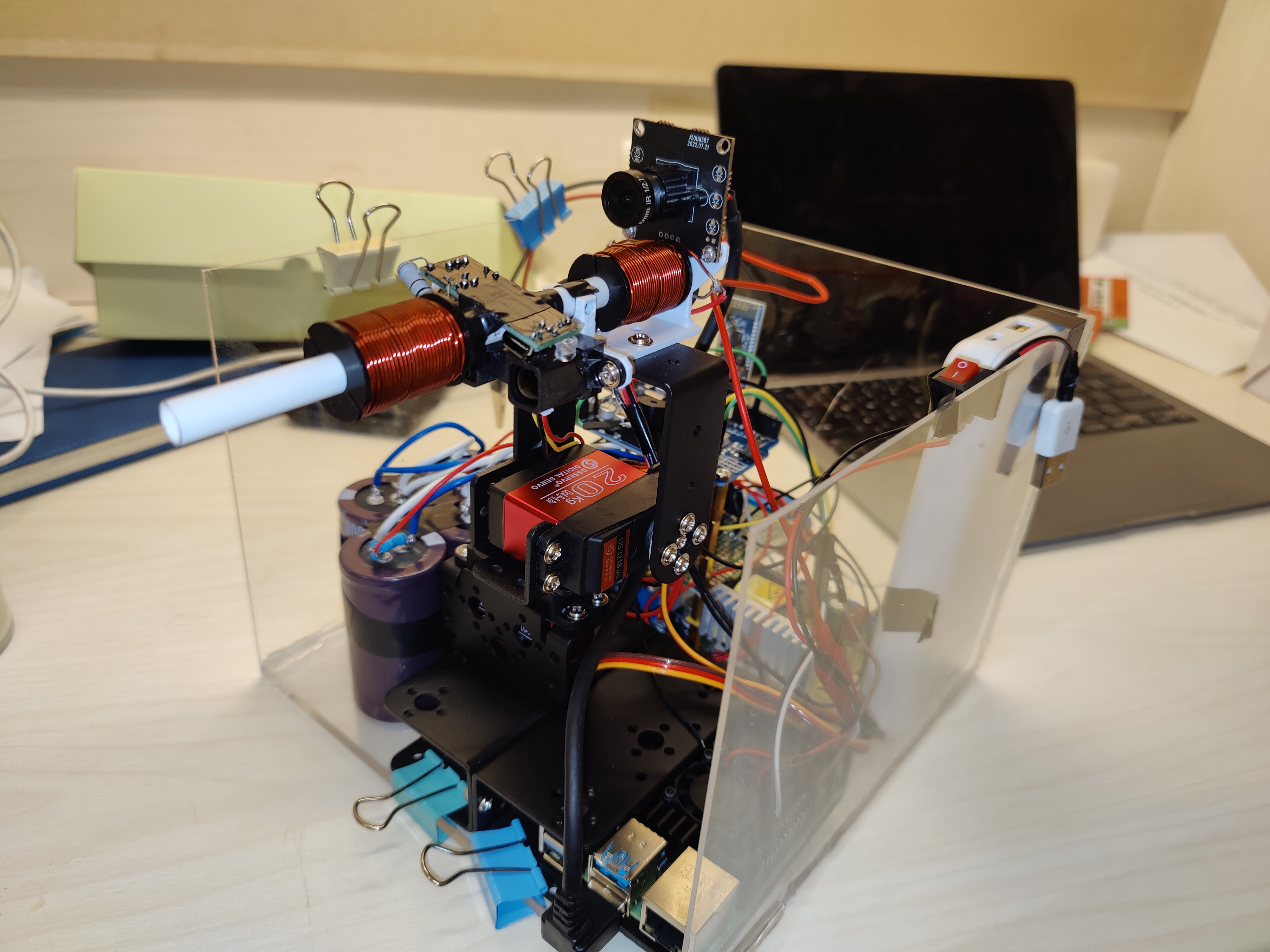 Electromagnetic shooter setup